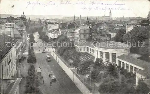 Aachen Friedrich Wilhelmplatz mit Elisenbrunnen Strassenbahn Kat. Aachen