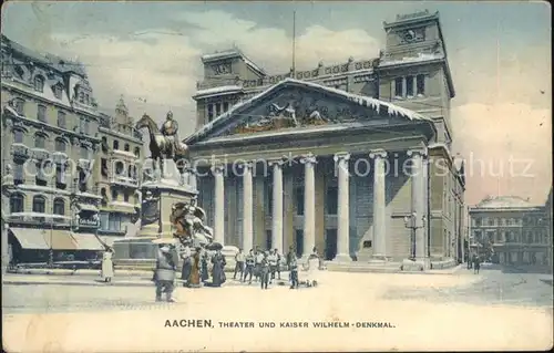 Aachen Theater und Kaiser Wilhelm Denkmal Kat. Aachen