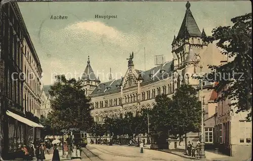 Aachen Hauptpost Strassenbahn Kat. Aachen