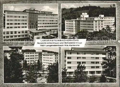 Langensteinbach Karlsbad Spezialkrankenhaus und Schwesternhaus Kat. Karlsbad