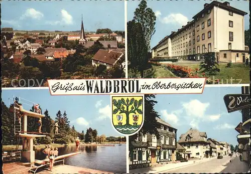 Waldbroel Ansichten Schwimmbad Wappen Kat. Waldbroel