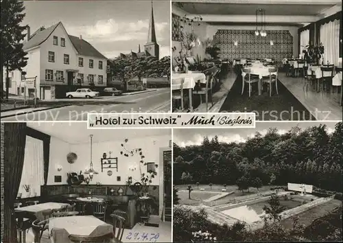 Much Hotel zur Schweiz M. Grunow Kat. Much