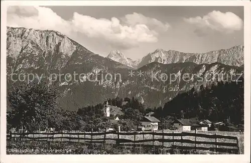 Oberaudorf mit Kaisergebirge Kat. Oberaudorf