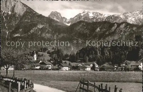 Oberaudorf mit Alpen und Kaisergebirge Kat. Oberaudorf