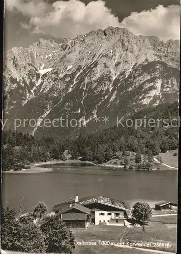 Garmisch Partenkirchen Lautersee mit Karwendel Kat. Garmisch Partenkirchen