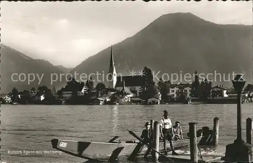 Rottach Egern mit Wallberg Boot Anlegesteg Kat. Rottach Egern