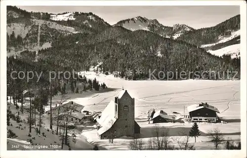 Spitzingsee mit Stuempfling und Bodenschneid Kat. Schliersee