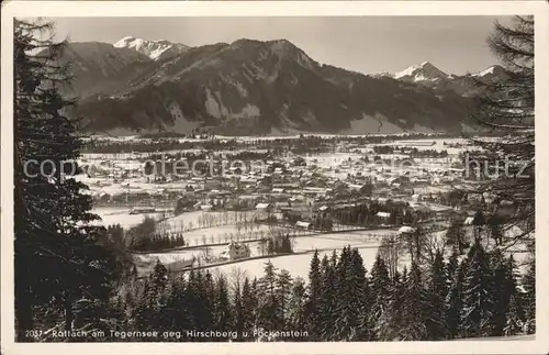 Rottach Egern mit Tegernsee Hirschberg und Fockenstein Kat. Rottach Egern