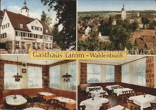 Waldenbuch Ortsblick mit Gasthaus Lamm Kat. Waldenbuch