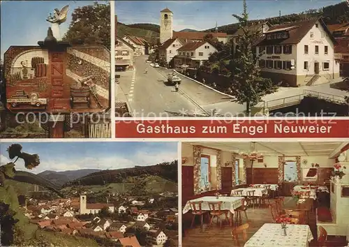 Neuweier Gasthaus zum Engel Ortsansicht Dorfpartie Kat. Baden Baden