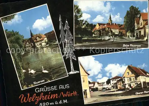 Welzheim Feuersee Dorfpartie Oberer Markt Kat. Welzheim