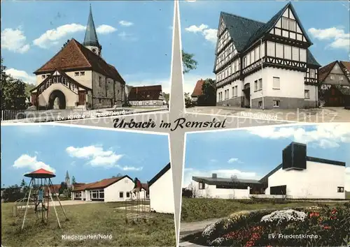 Urbach Rems Ev Kirche Rathaus Kindergarten Ev Friedenskirche Kat. Urbach