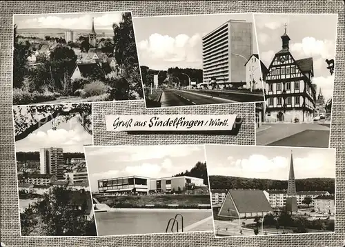 Sindelfingen Ortsblick Hochhaus Strassenpartie Schwimmbad Kat. Sindelfingen