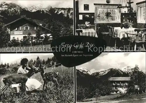 Rottach Egern Berg Cafe Dix Gasststube Rehkitze Fuetterung Kat. Rottach Egern