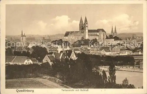 Quedlinburg Teilansicht mit Schloss Kat. Quedlinburg