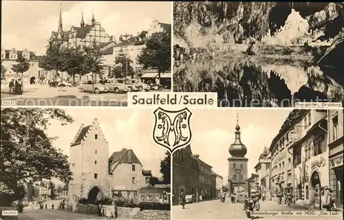 Saalfeld Saale Feengrotte Marktplatz Saaltor Blankenburger Strasse Kat. Saalfeld