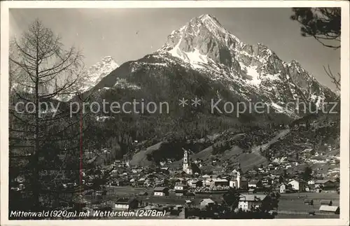 Mittenwald Bayern mit Wetterstein Kat. Mittenwald