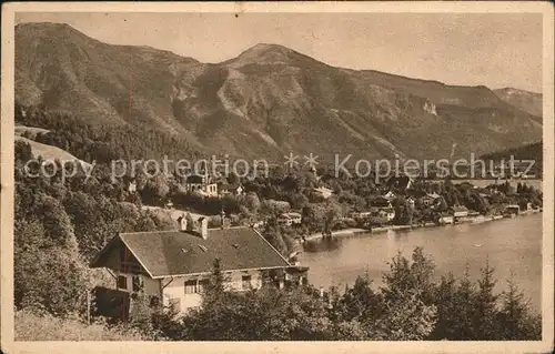 Tegernsee mit Wall  und Setzberg Kat. Tegernsee