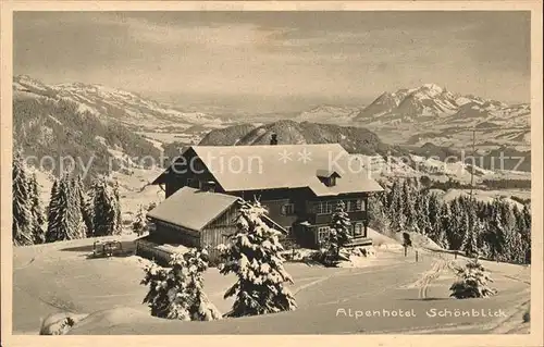 Oberstdorf Alpenhotel Schoenblick Kat. Oberstdorf
