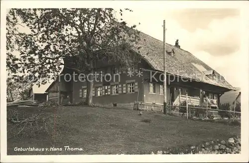 Bernau Schwarzwald Geburtshaus von Hans Thoma Kat. Bernau im Schwarzwald