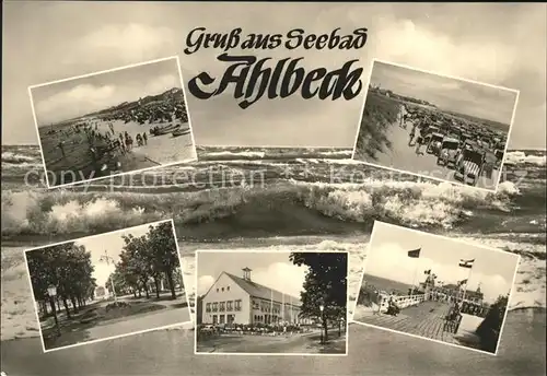 Ahlbeck Ostseebad Ansichten Strand Seebruecke Kat. Heringsdorf Insel Usedom