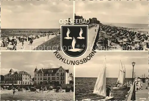 Kuehlungsborn Ostseebad Strand Seebruecke Wappen Kat. Kuehlungsborn