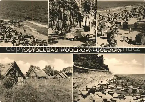 Koserow Ostseebad Usedom Strand Camping Streckelberg Kat. Koserow