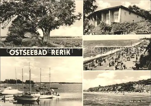 Rerik Ostseebad Strand Boote Kurhaus Kat. Ostseebad Rerik