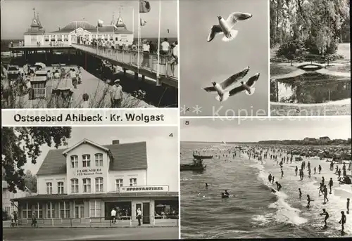 Ahlbeck Ostseebad Seebruecke Strand Ferienheim Walzwerk Finow Kat. Heringsdorf Insel Usedom