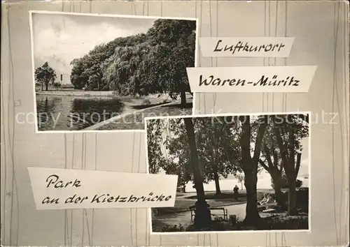 Waren Mueritz Park an der Kietzbruecke Kat. Waren Mueritz