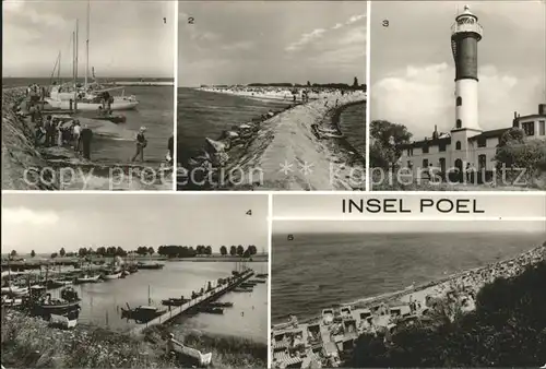 Insel Poel Strand Hafen Leuchtturm Kat. Insel Poel