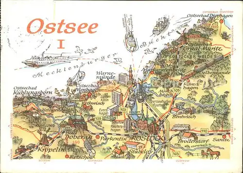 Kuehlungsborn Ostseebad Landkarte Kat. Kuehlungsborn