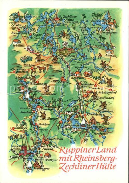 AK Lindow, Landkarte vom Ruppiner Land Nr. 6404561 oldthing