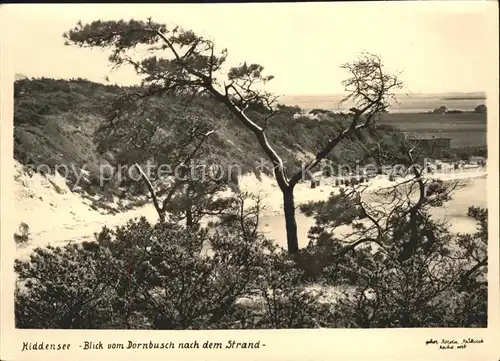 Insel Hiddensee Blick vom Dornbusch zum Strand Kat. Insel Hiddensee