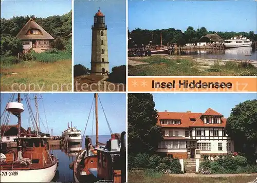 Insel Hiddensee Kloster Fischerhaus Leuchtturm Hafen HO Gasstaette Dornbusch Kat. Insel Hiddensee