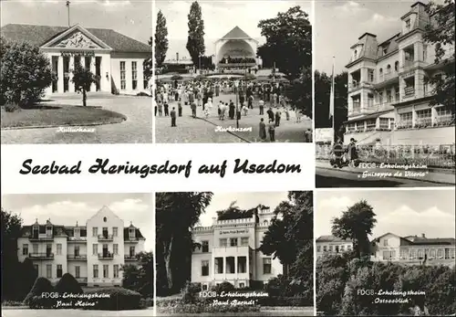Heringsdorf Ostseebad Usedom Kulturhaus Konzertpavillon Erholungsheime  Kat. Heringsdorf
