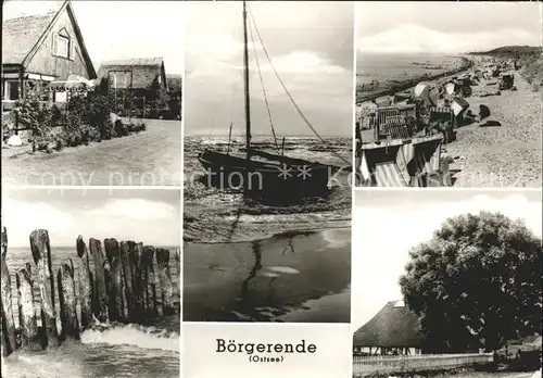 Boergerende Strand Reetdachhaeuser Boot Kat. Boergerende Rethwisch