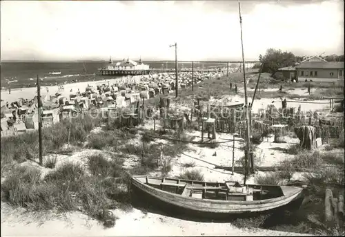 Ahlbeck Ostseebad Strand Seebruecke Kat. Heringsdorf Insel Usedom