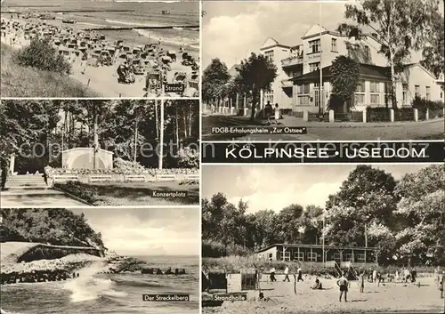 Koelpinsee Loddin Strand Erholungsheim Zur Ostsee Streckelberg Konzertplatz Kat. Loddin