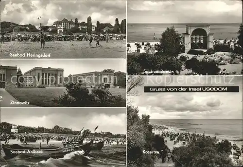 Usedom Heringsdorf Strand Bansin Konzertpavillon Koserow Ahlbeck Kat. Usedom