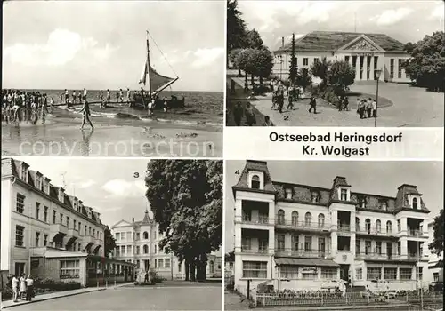 Heringsdorf Ostseebad Usedom Strand Kulturhaus Markt  Kat. Heringsdorf