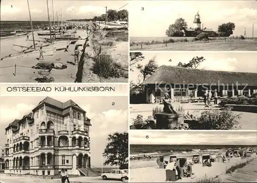 Kuehlungsborn Ostseebad Strand Leuchtturm Schloss am Meer Konzertgarten Kat. Kuehlungsborn