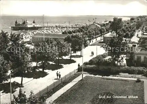 Ahlbeck Ostseebad Seebruecke Promenade Strand Kat. Heringsdorf Insel Usedom