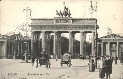 Berlin Brandenburger Tor Quadriga Pferdedroschke Kat. Berlin