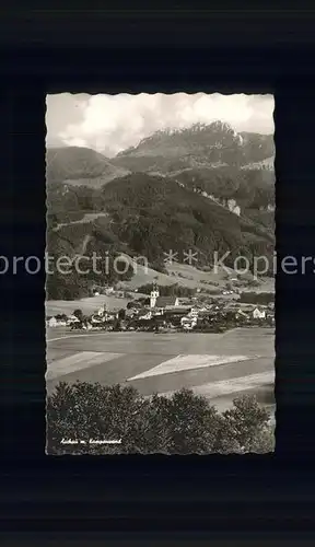 Aschau Chiemgau Gesamtansicht mit Kampenwand Chiemgauer Alpen Kat. Aschau i.Chiemgau