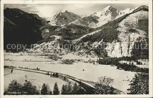 Ettenhausen Schleching Panorama mit Chiemgauer Alpen Kat. Schleching