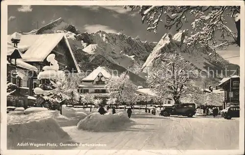 Garmisch Partenkirchen Adolf Wagner Platz Wettersteingebirge Kat. Garmisch Partenkirchen