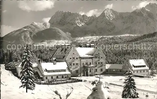 Klais Hochgebirgserholungsheim Schloss Kranzbach Alpenblick Kat. Kruen