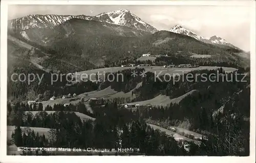 Siegsdorf Oberbayern Blick auf Kloster Maria Eck mit Hochfelln Chiemgauer Alpen Kat. Siegsdorf