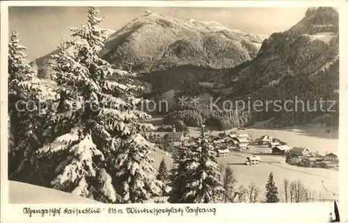 Sachrang Chiemgau Panorama Wintersportplatz Alpengasthof Kaiserblick Kat. Aschau i.Chiemgau
